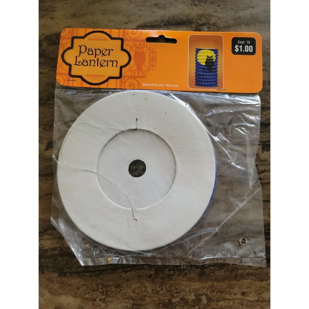 halloween decoration outdoor New Old Stock Owl moon paper Lantern 2004